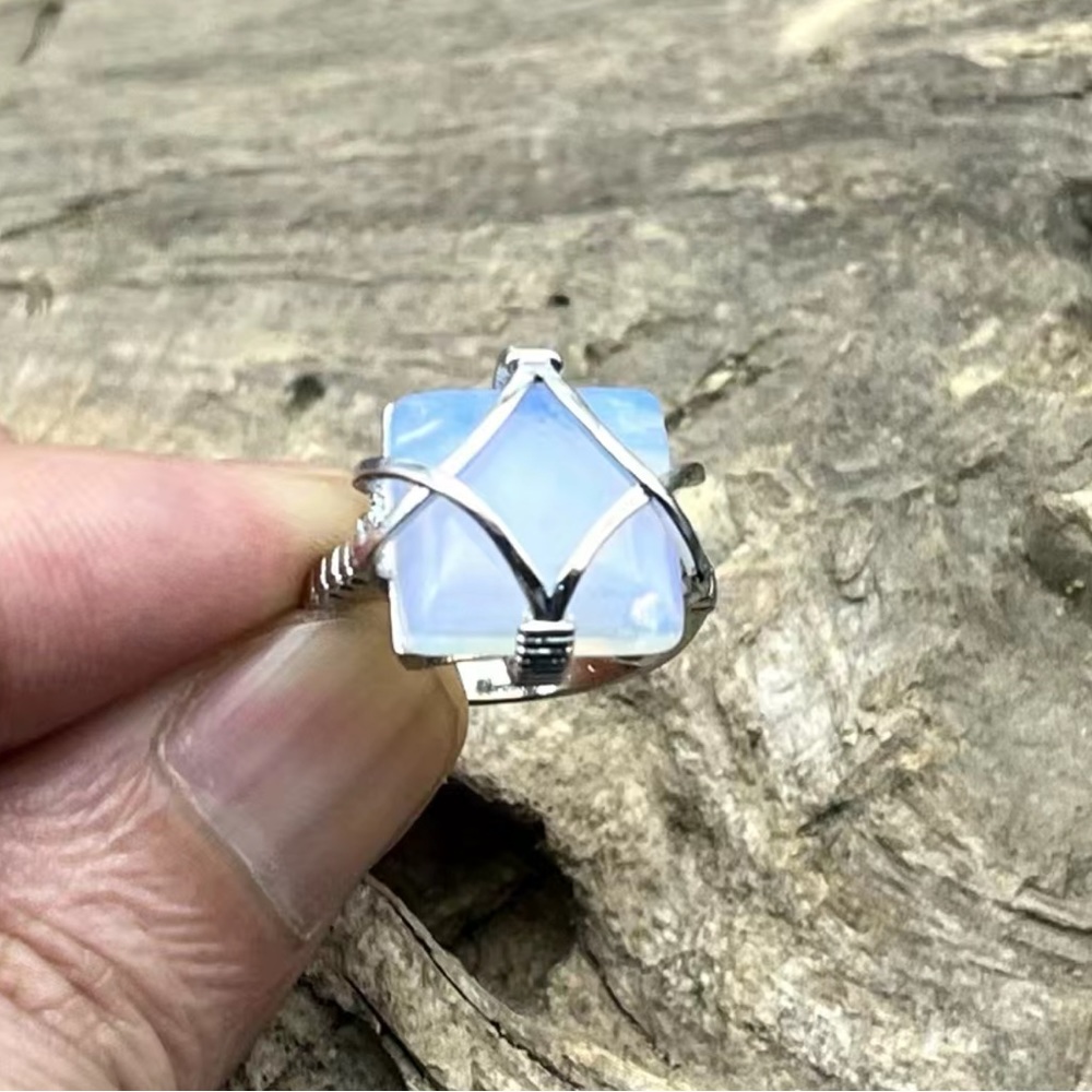 White Moonstone Ring - image 3